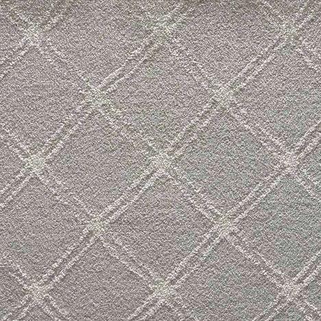 Nourison Ind. Lumiere Lattice Chrome 10x21 feet Polyester Carpet Remnant