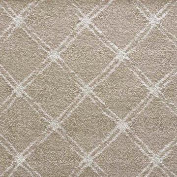 Nourison Lumiere Lattice Buff 10x9 feet Polyester Carpet Remnant